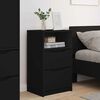 vidaXL Mese de noptieră 2 pcs Negru 40 x 30 x 467 cm Lemn compozit
