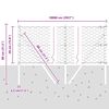 vidaXL St&acirc;lp de gard. Gri 100 x 0,4 m (plasă de 50 mm) Oțel și PVC