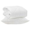 vidaXL Duvet pentru Toate Sezoanele cu pernă 2 buc. Alb Microfibră