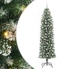 vidaXL Copac Artificial Slăb de Crăciun Verde și alb 240 cm