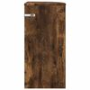 vidaXL Masă laterală Stejar fumuriu 29,6 x 29,6 x 60 cm Lemn compozit
