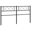 vidaXL Tăblie de pat de schimb metalică, negru, 160 cm