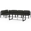 vidaXL Set mobilier de grădină cu perne, 6 piese, antracit, aluminiu