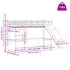vidaXL Cadru de pat loft pentru copii cu tobogan Alb și antracit