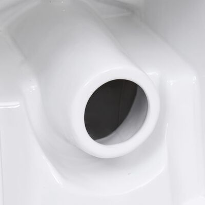 vidaXL Toaletă, alb, ceramică, flux de apă în spate