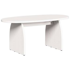 vidaXL Masă de cafea Alb 80 x 40 x 35 cm Lemn de pin masiv