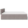 vidaXL Cadru de pat otoman cu saltele Taupe 160x200cm Material