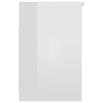 vidaXL Dulap cu sertare, alb extralucios, 40x50x76 cm, lemn compozit