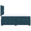 vidaXL Pat box spring cu saltea, albastru, 120x190 cm, catifea