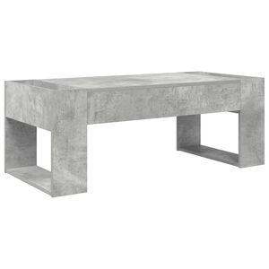 vidaXL Masă de cafea Gri din beton 110 x 50 x 41 cm Lemn compozit