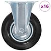 vidaXL Roți fixe, 16 buc., 125 mm