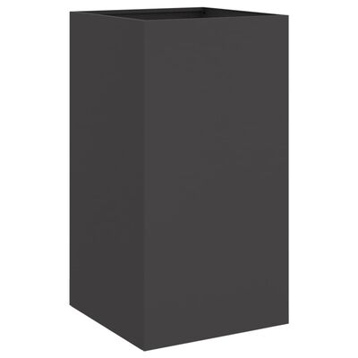 vidaXL Jardinieră, negru, 42x38x75 cm, oțel laminat la rece