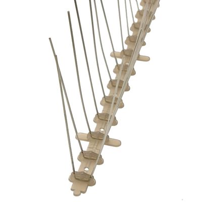 vidaXL Set bandă cu țepi antipăsări cu 5 rânduri, 6 buc., plastic, 3 m
