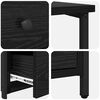 vidaXL Dulap de noapte cu sertar 2 pcs Stejar negru 30 x 60 x 60 cm