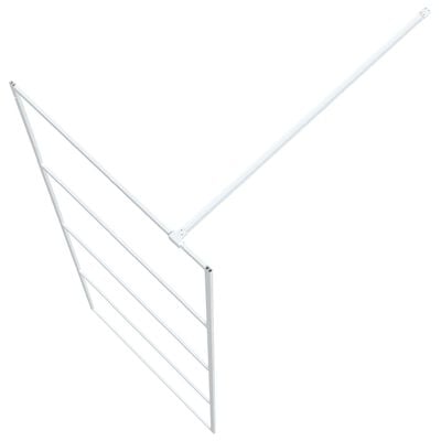 vidaXL Paravan de duș walk-in, alb, 80x195 cm, sticlă ESG transparentă