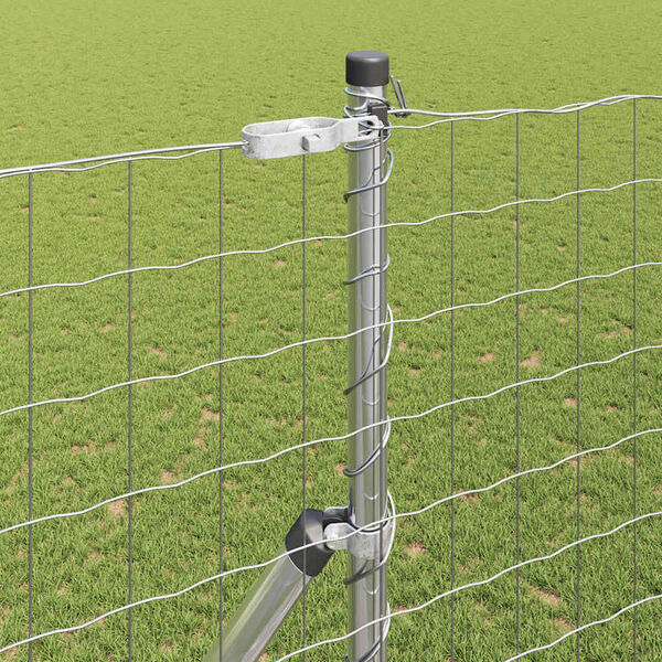 vidaXL Gard cu St&acirc;lp Argintiu 1,5 x 10 m Oțel și PVC