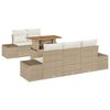 vidaXL Set de canapele pentru grădină 6 buc. Bej Rattan poli