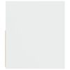 vidaXL Noptiere cu LED-uri, 2 buc., alb, 60x35x40 cm
