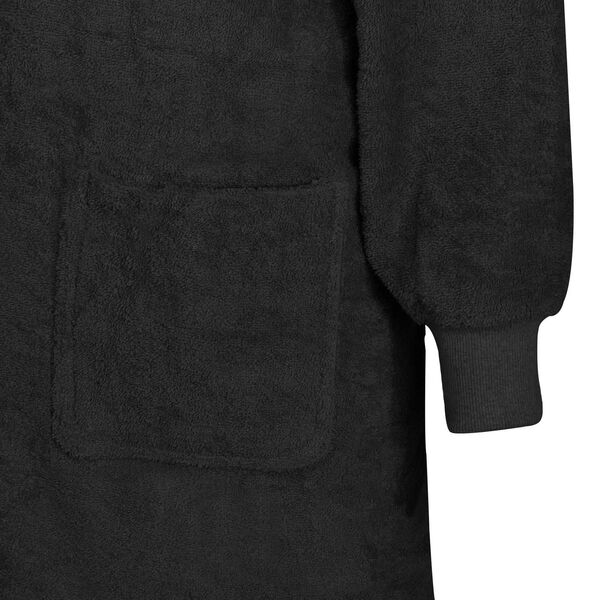 vidaXL Hanorac pătură KINN Negru L Bumbac