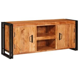 vidaXL Cabinet TV cu raft Maro 120 x 33 x 50 cm lemn masiv de acacia