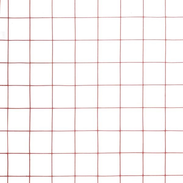 vidaXL Plasă de sârmă găini, roșu, 10 x 0,5 m, oțel cu înveliș PVC