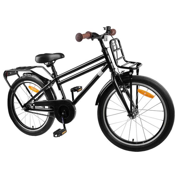 vidaXL Bicicletă pentru Copii 18 Inci pentru 5-7 ani Negru