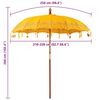 vidaXL Parasol Balinez Galben 215 x 215 x 260 cm