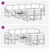 vidaXL Set de canapele de exterior cu pernă 9 pcs Natural și Antracit