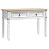 vidaXL Masă laterală CORONA Alb 115 x 46 x 73 cm Lemn de pin masiv