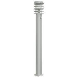 vidaXL Lampă exterioară de podea cu senzor argintiu 110 cm, oțel inox