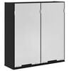 vidaXL Dulap cu oglindă Stejar Negru 64 x 20 x 67 cm Lemn prelucrat