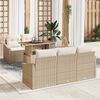 vidaXL Set de canapele pentru grădină 6 pcs Bej Rattan poli