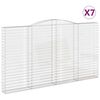 vidaXL Coșuri gabion arcuite, 7 buc, 400x30x220/240cm, fier galvanizat