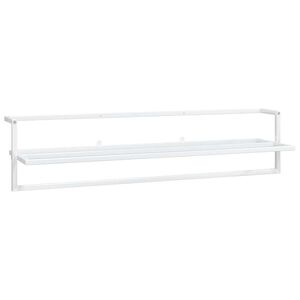 vidaXL Suport pentru prosoape, alb, 95x25x22 cm, fier