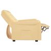 vidaXL Fotoliu rabatabil de masaj cu 2 locuri, crem, microfibră