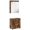 vidaXL Set de mobilier pentru baie TULUM 2 buc. Stejar fumuriu