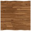 vidaXL Blat de masă cu margine naturală 70 x 70 x 3,2 cm Pătrat
