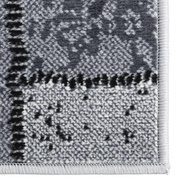 vidaXL Covor traversă, gri cu dreptunghiuri, 100x500 cm, BCF