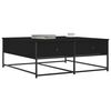 vidaXL Măsuță de cafea, negru, 100x99x40 cm, lemn prelucrat