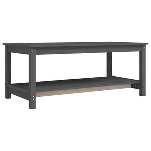 vidaXL Măsuță de cafea, gri, 110x55x45 cm, lemn masiv de pin