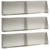 vidaXL Zid de sprijin 6 buc. 80 x 12 x 30 cm Oţel inoxidabil Argintiu