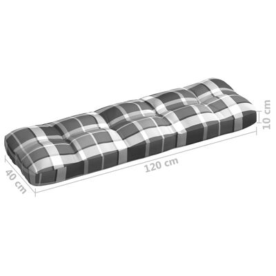 vidaXL Perne de canapea din paleți, 2 buc., gri model carouri