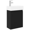 vidaXL Unitate de baie cu robinet Negru 45,5 x 22,5 x 84 cm