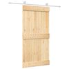 vidaXL Ușă glisantă Natural și Alb 100 x 210 cm Lemn de Pin Solid