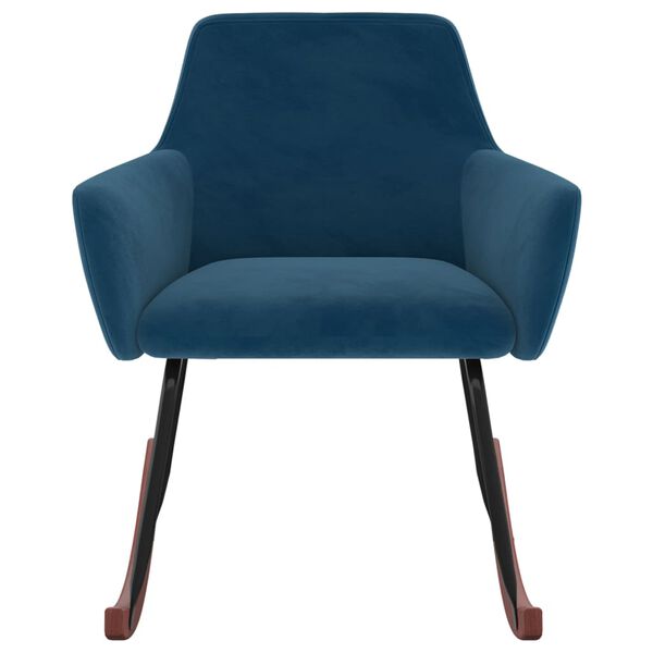 vidaXL Scaun balansoar, albastru, catifea