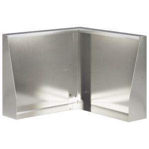 vidaXL Zid de sprijin 50 x 50 x 30 cm Oţel inoxidabil Argintiu
