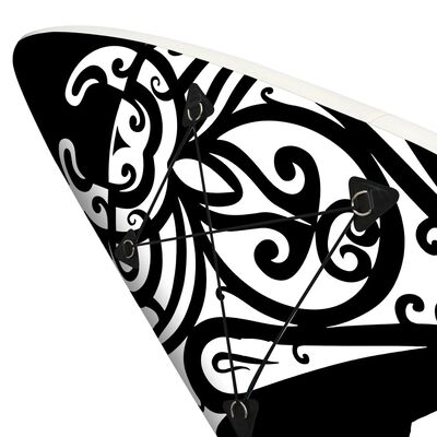 vidaXL Set de placă SUP gonflabilă, negru, 305x76x15 cm