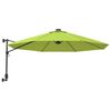 vidaXL Umbrelă de soare montată pe perete cu LED-uri verde măr, 290 cm
