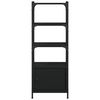 vidaXL Bibliotecă cu 3 niveluri, negru, 41x30x109,5 cm, lemn prelucrat