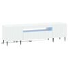 vidaXL Cabinet TV cu LED Alb Lemn prelucrat